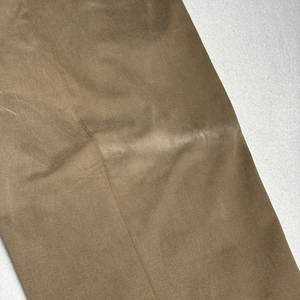 Polo Ralph Lauren Andrew Pant Mens 40x30 Brown Cotton Pleated Chino Trousers